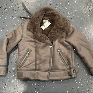 Zara Brown Shearling Jacket